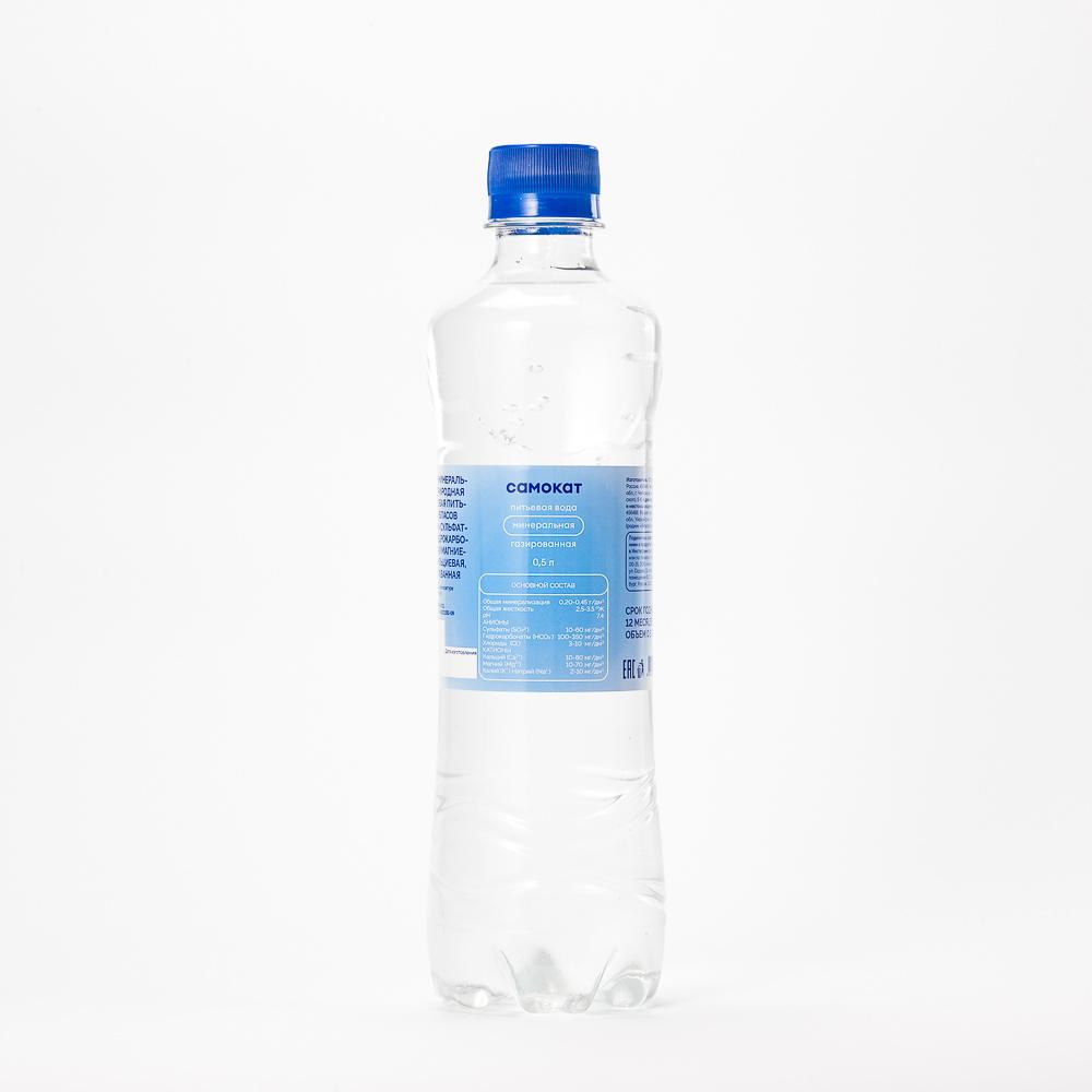 фото Вода самокат питьевая минеральная газированная 500 мл