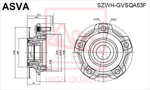 

Ступица колеса ASVA SZWH-GVSQA53F