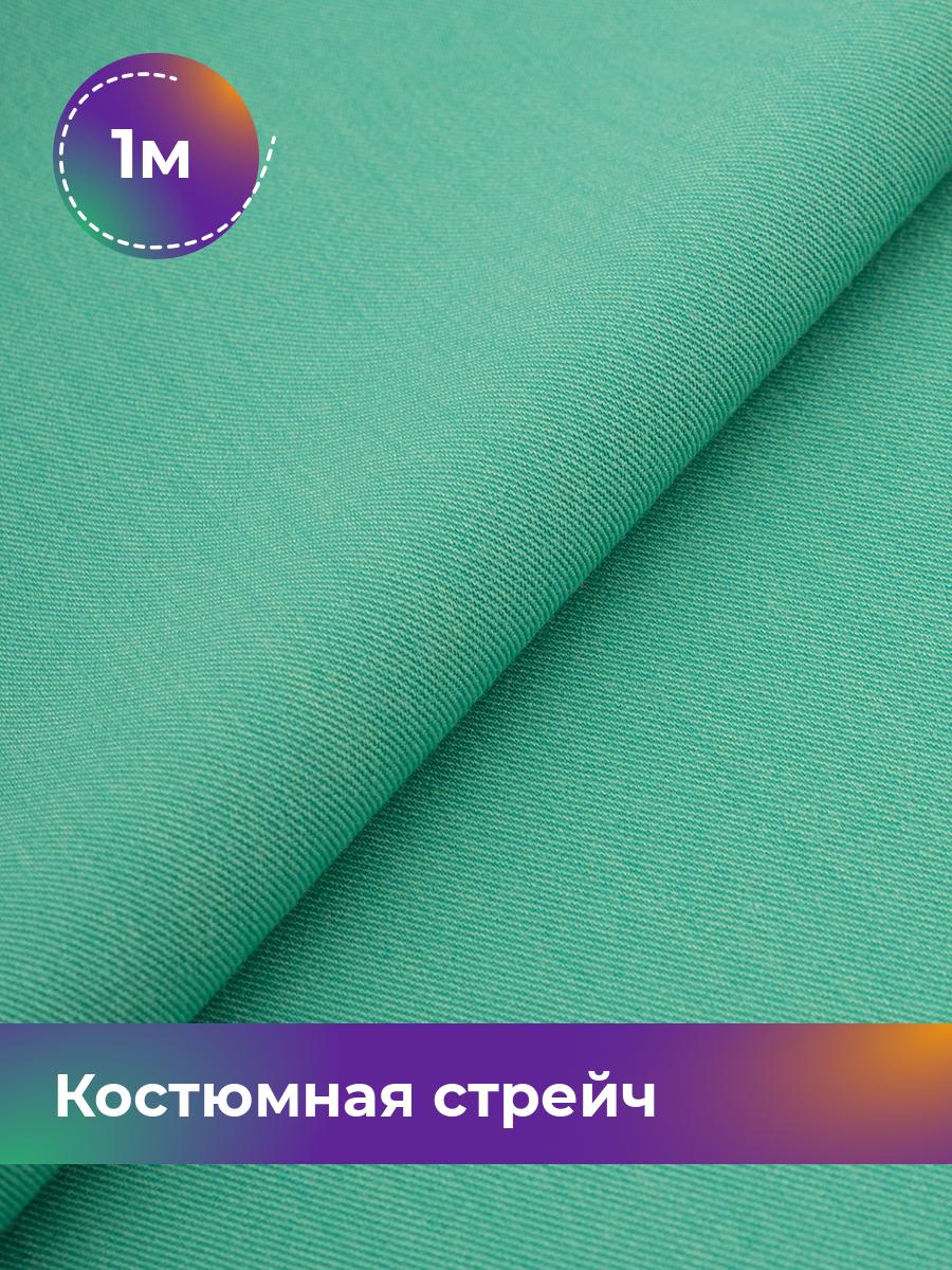 

Ткань Костюмная стрейч Сутинг Shilla, отрез 1 м * 150 см, бирюзовый 028, 17433998