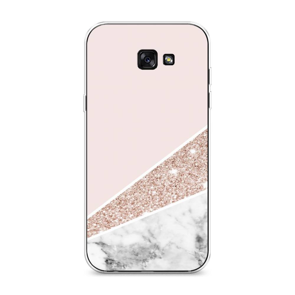 

Чехол на Samsung Galaxy A7 2017 "Блестящий розовый мрамор", 20950-3