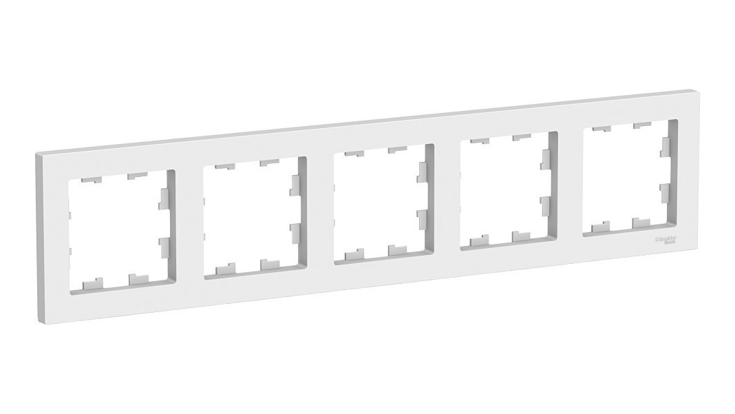 Рамка Schneider Electric 5-м ATLAS DESIGN универсальная, белая ATN000105