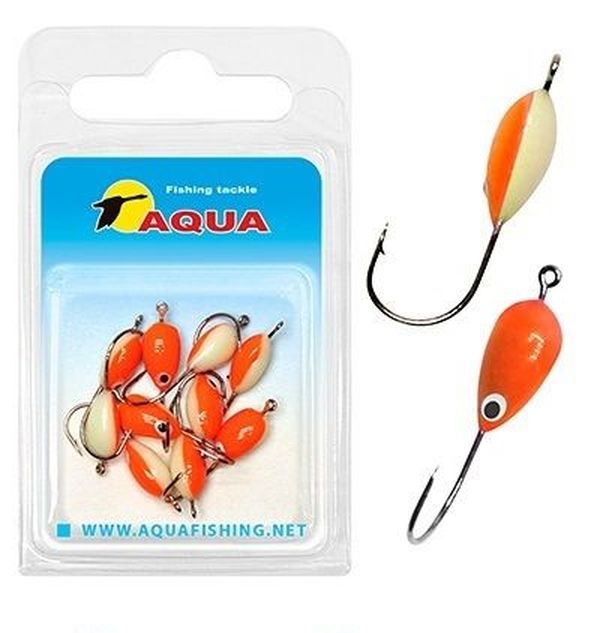 

Мормышка фосфорная №06, крючок №12 (2 упакпо 10 шт) 0,08g (0.2 / Orange / 20 /, Оранжевый, №06