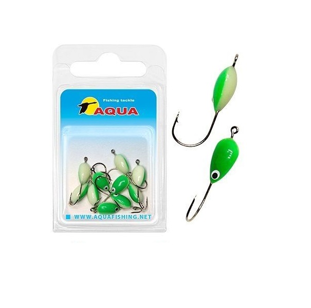 

Мормышка фосфорная №06, крючок №12 (2 упакпо 10 шт) 0,08g (0.12 / Green / 20 / - / зеленый, №06