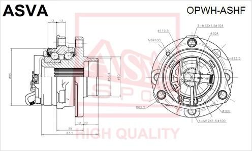 

Ступица колеса ASVA OPWH-ASHF