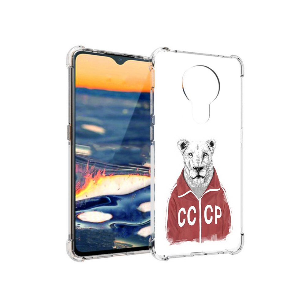 

Чехол MyPads Tocco для Nokia 5.3 львица ссср (PT227052.106.450), Прозрачный, Tocco