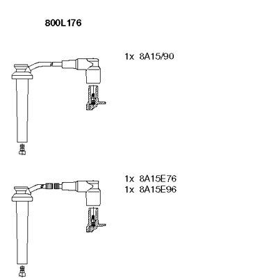 фото Br-800l176 к-кт проводов лев. ford mondeo 2.5i 24v 00-07 bremi