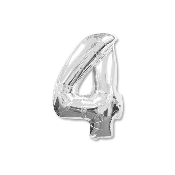 

Воздушный шар Flexmetal Цифра 4 серебристый 101,6 см