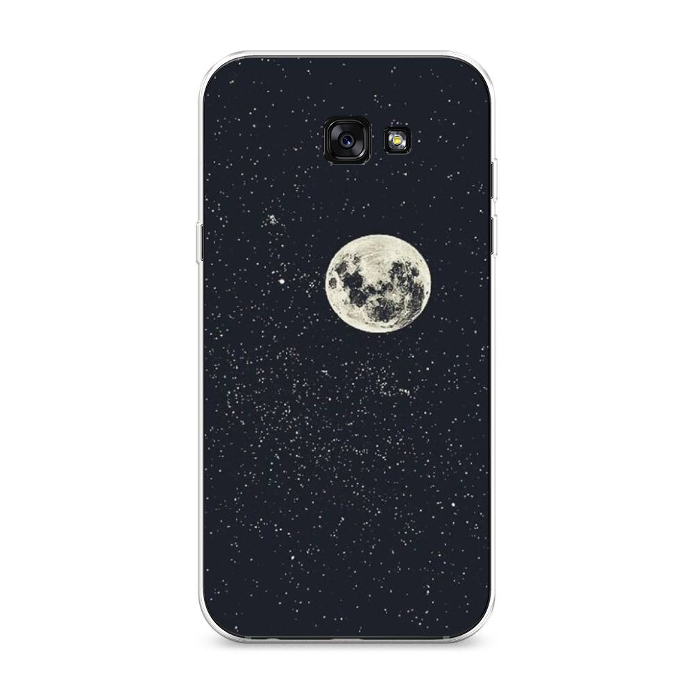 

Чехол на Samsung Galaxy A7 2017 "Полнолуние", Красный, 20950-2