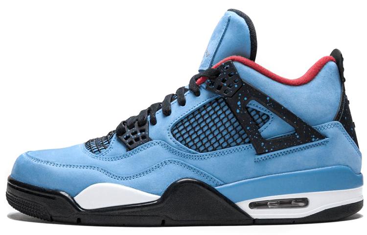 

Кеды унисекс Jordan Travis Scott Cactus Jack x Air Jordan 4 голубые 43 EU, Голубой, Travis Scott Cactus Jack x Air Jordan 4