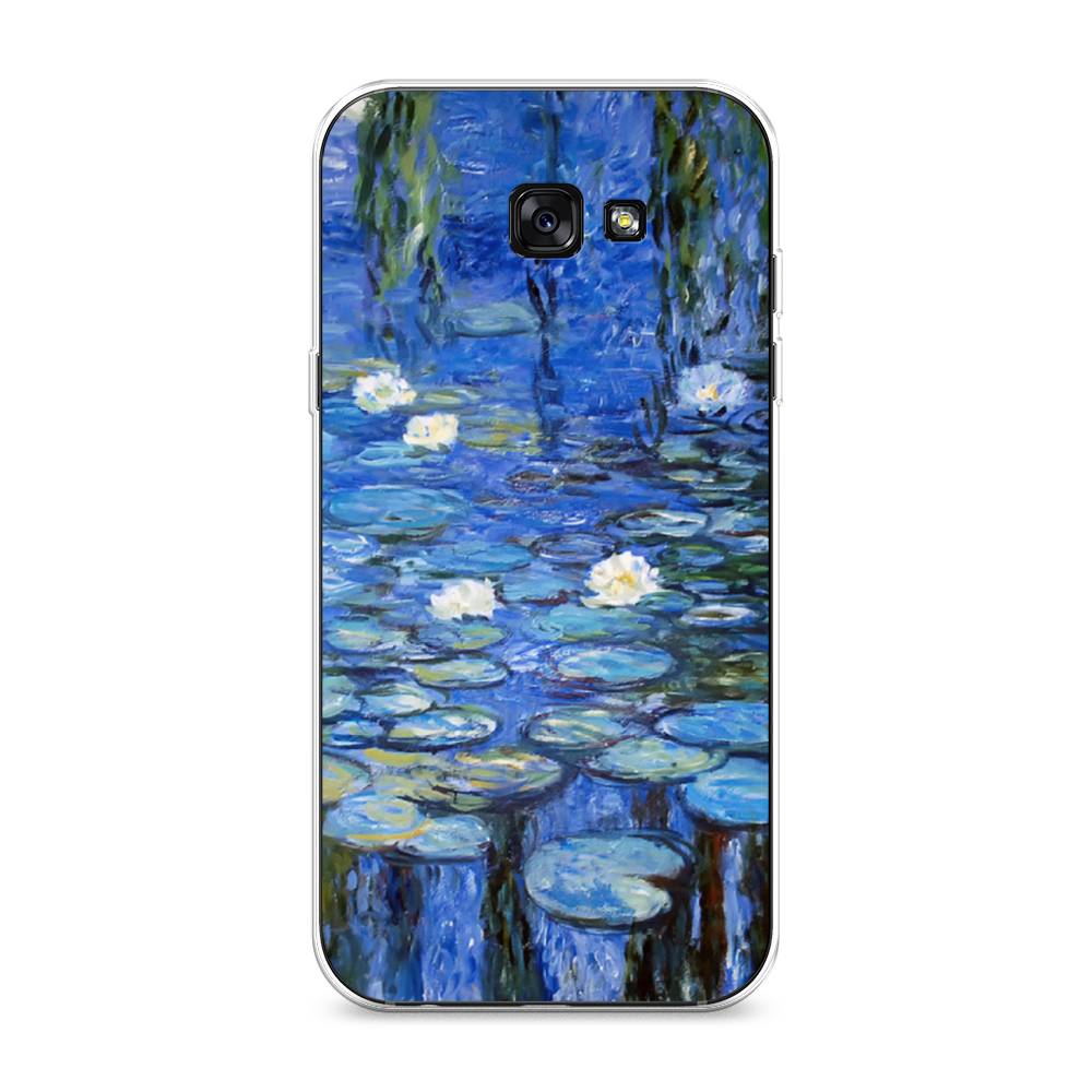 

Чехол на Samsung Galaxy A7 2017 "Нарисованный пруд", Синий;зеленый, 20950-4