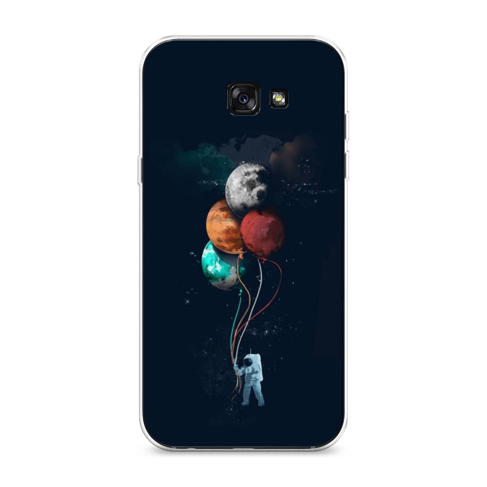 

Чехол на Samsung Galaxy A7 2017 "Космонавт с шариками", Разноцветный, 20950-4