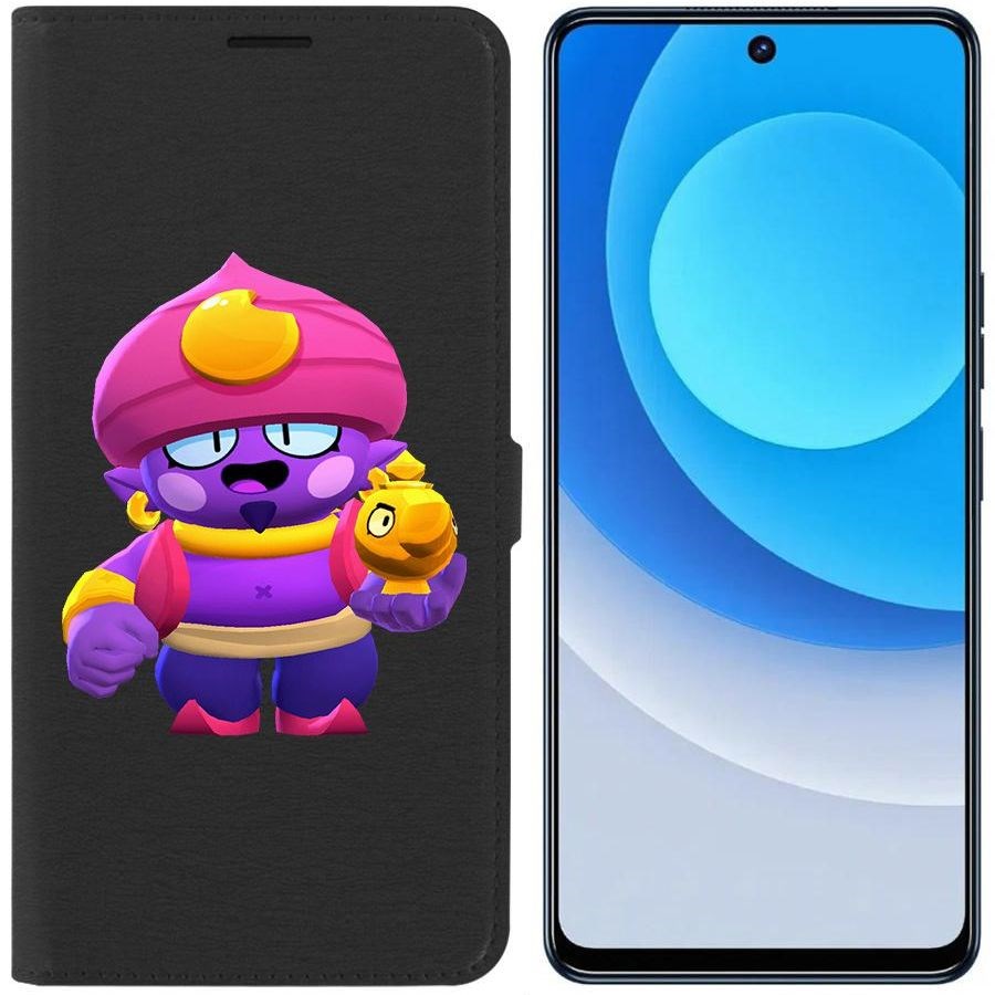 

Чехол-книжка Eco для Tecno Camon 19 Brawl Stars-Джин (черный)
