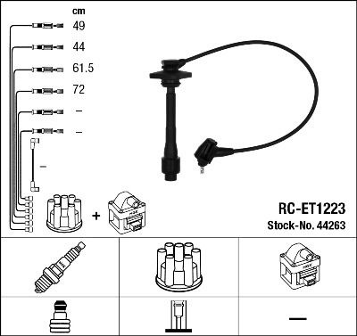 

44263 к-кт проводов Toyota Avensis/Carina/Corolla 1.6-1.8i 92-00