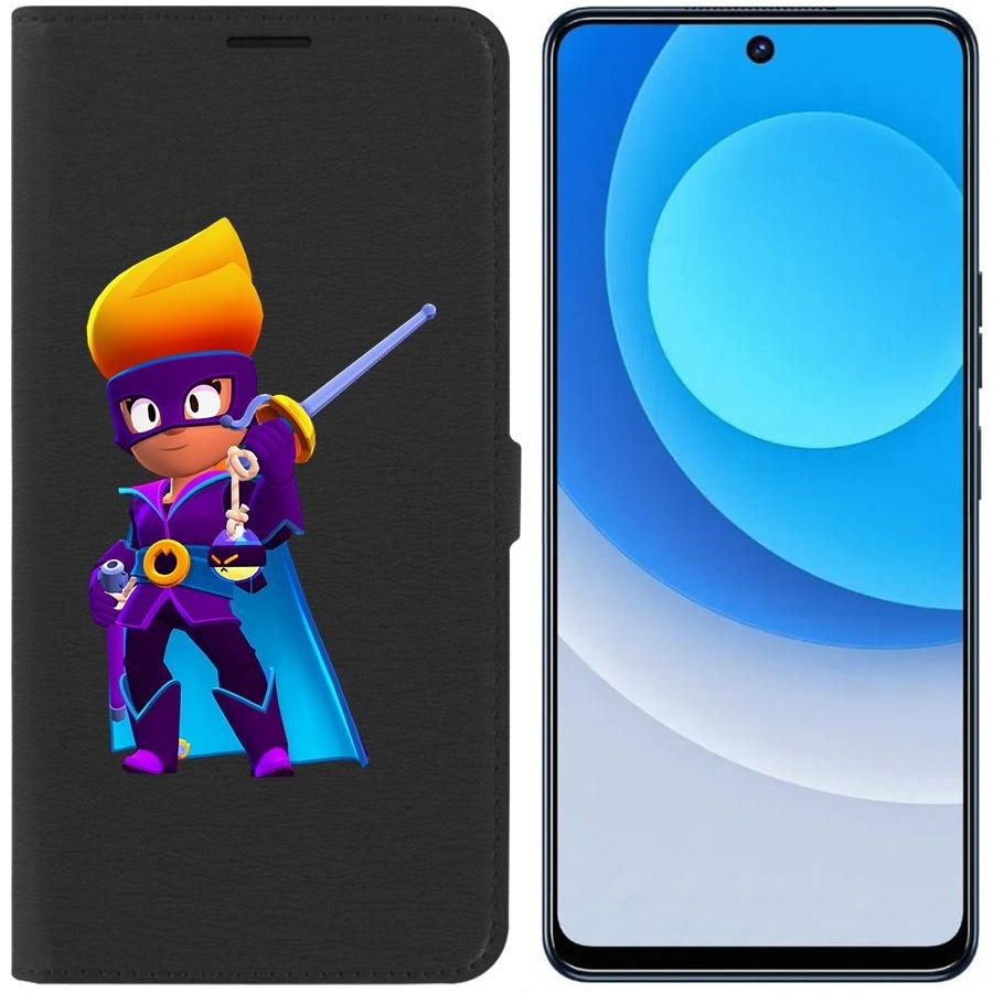 

Чехол-книжка Eco для Tecno Camon 19 Brawl Stars-Амбер де Ла Вега (черный)