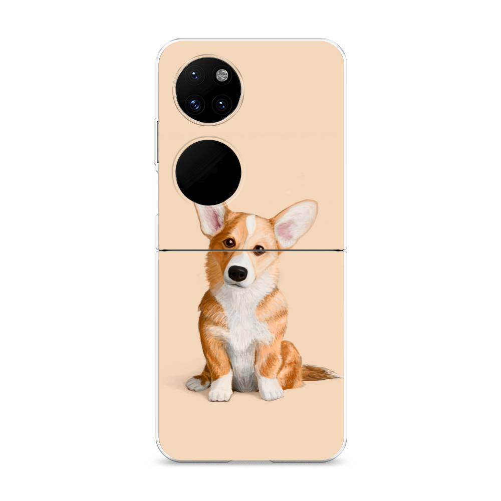 

Чехол на Huawei P50 Pocket "Грустный Корги", Коричневый;бежевый, 6107450-1