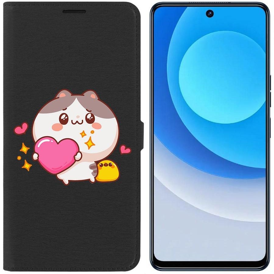 

Чехол-книжка Eco для Tecno Camon 19 Сердце для тебя (черный)