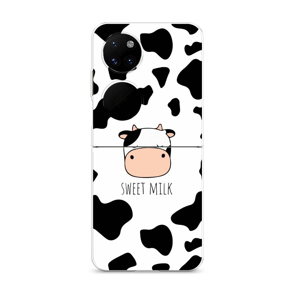 

Чехол на Huawei P50 Pocket "Sweet milk", Розовый;белый;черный, 6107450-1