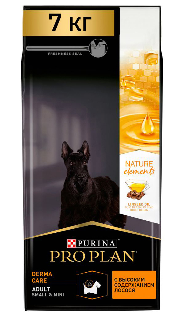 

PRO PLAN PRO PLAN NATURE ELEMENTS ADULT DOG SMALL & MINI DERMA CARE для взрослых собак мал