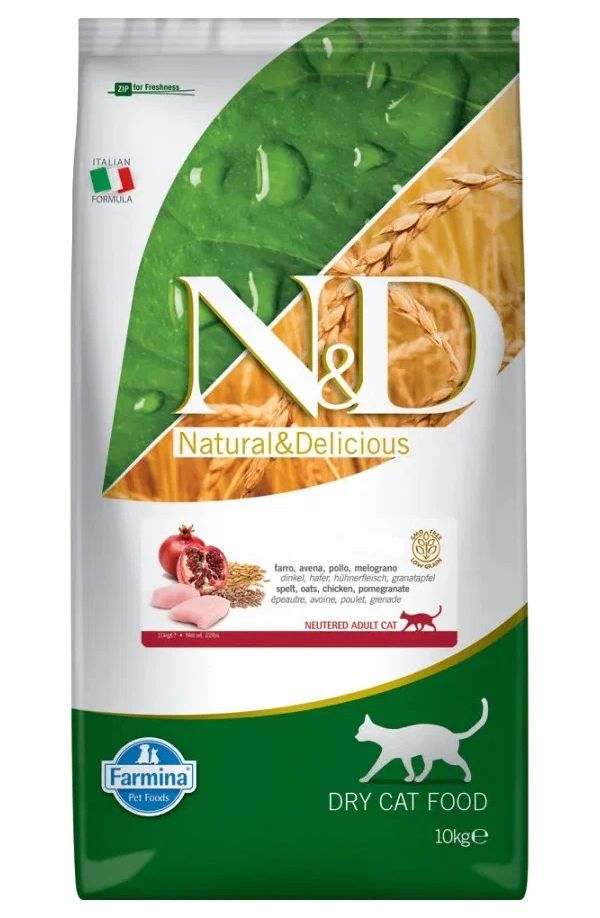 

FARMINA FARMINA CAT N&D ANCESTRAL GRAIN NEUTERED CHICKEN & POMEGRANATE низкозерновой для в