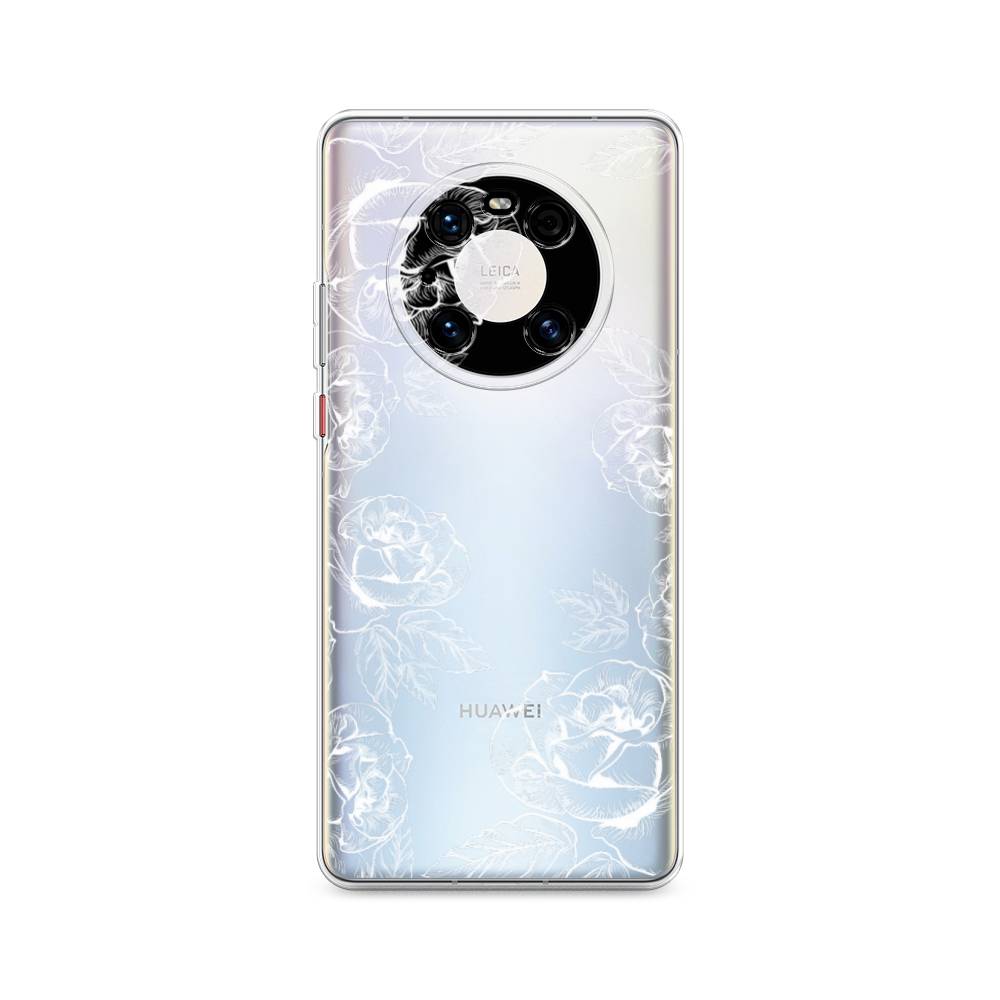 

Чехол на Huawei Mate 40 Pro "Розы графика", Черный;серый, 6104450-2