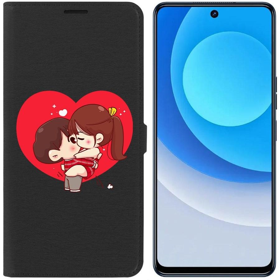 

Чехол-книжка Eco для Tecno Camon 19 Аниме любовь (черный)