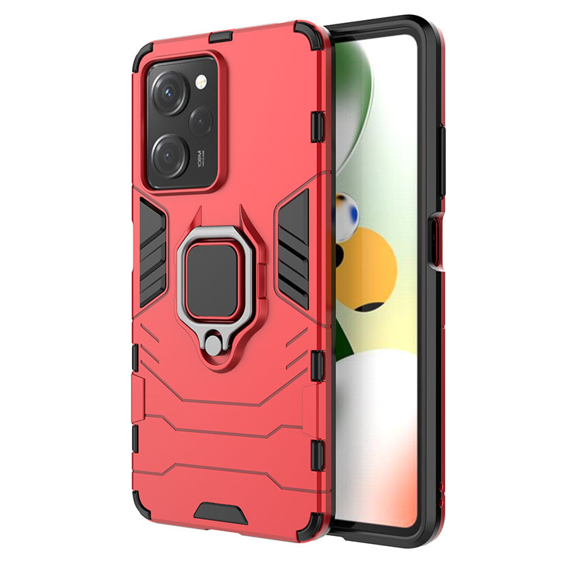 

Противоударный чехол с кольцом Panther Case для Xiaomi Poco X5 Pro 5G, красный, Panther Case