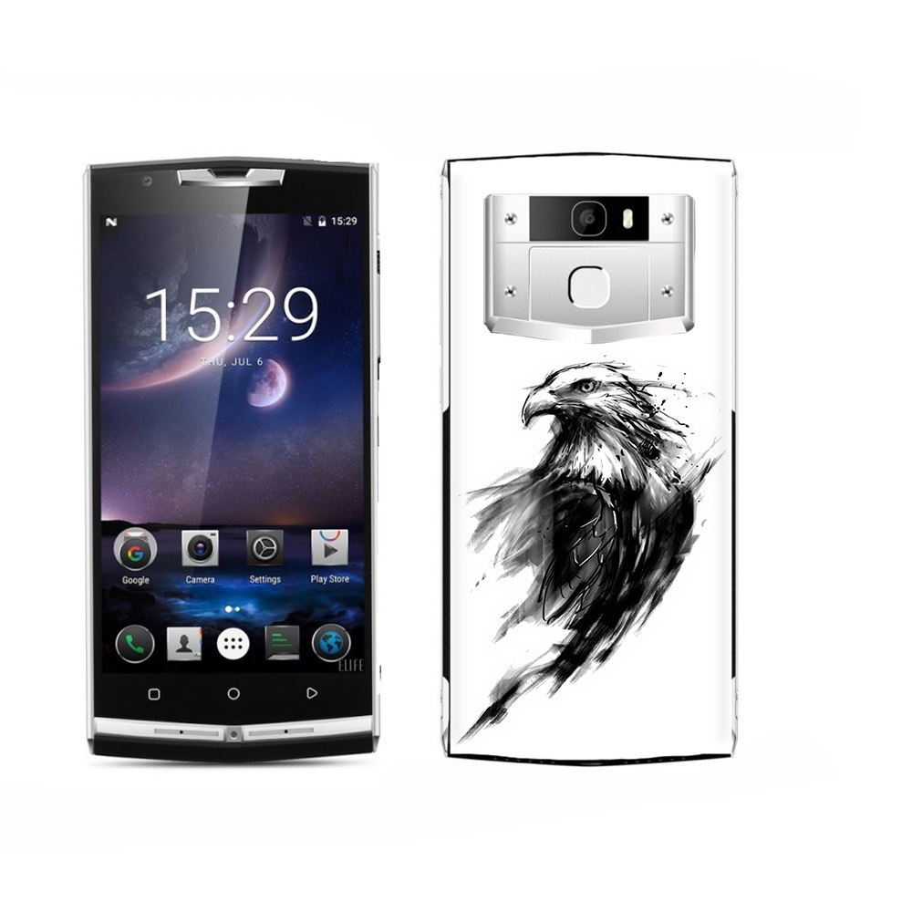

Чехол MyPads Tocco для Oukitel K15 Plus чб птица, Прозрачный, Tocco