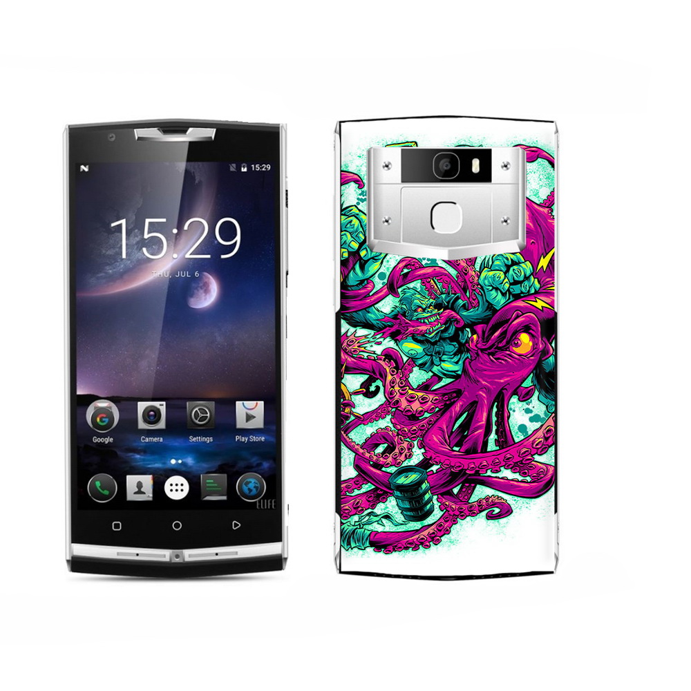 

Чехол MyPads Tocco для Oukitel K15 Plus фиолетовый кракен, Прозрачный, Tocco