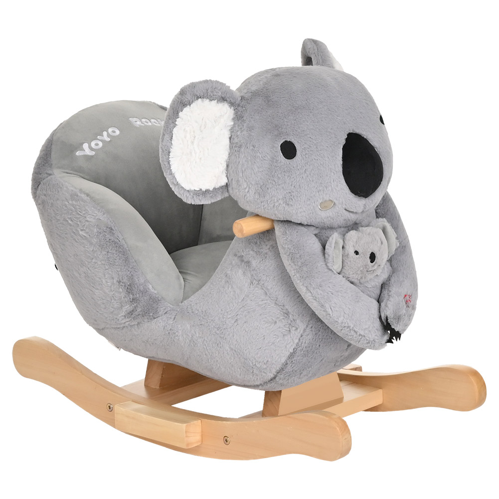 Качалка с сиденьем Pituso GS6 Коала с игрушкой, серый