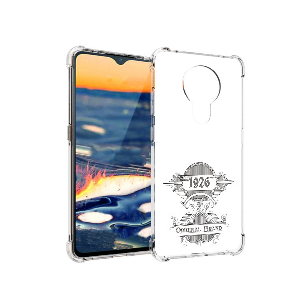 

Чехол MyPads Tocco для Nokia 5.3 логотип черно белый (PT227052.106.446), Прозрачный, Tocco