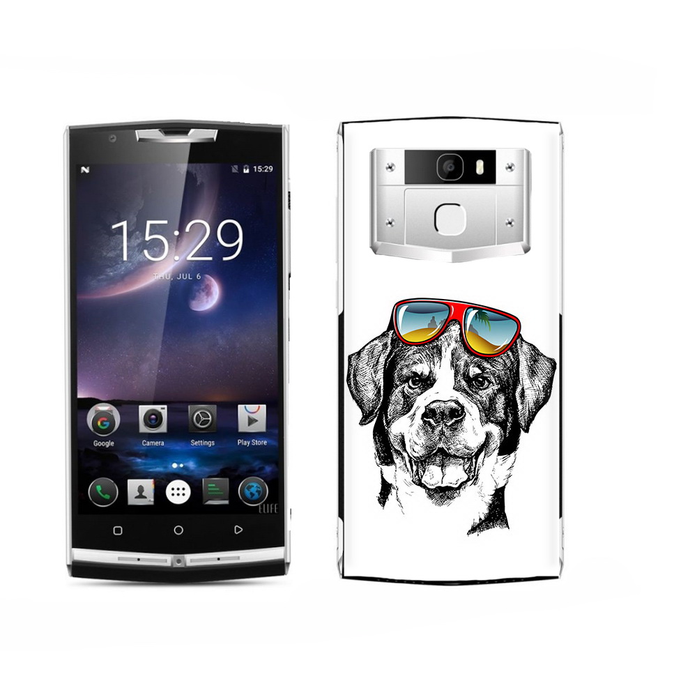 

Чехол MyPads Tocco для Oukitel K15 Plus счастливая собака, Прозрачный, Tocco