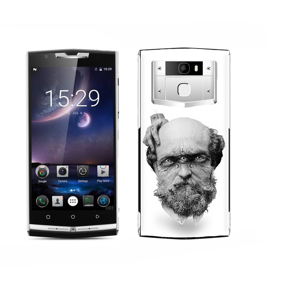 

Чехол MyPads Tocco для Oukitel K15 Plus страшный бородатый мужчина абстракция, Прозрачный, Tocco