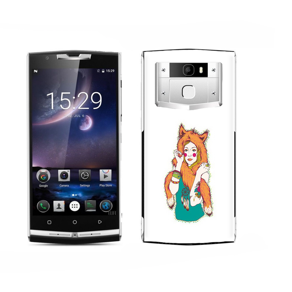 

Чехол MyPads Tocco для Oukitel K15 Plus Девушка лиса, Прозрачный, Tocco