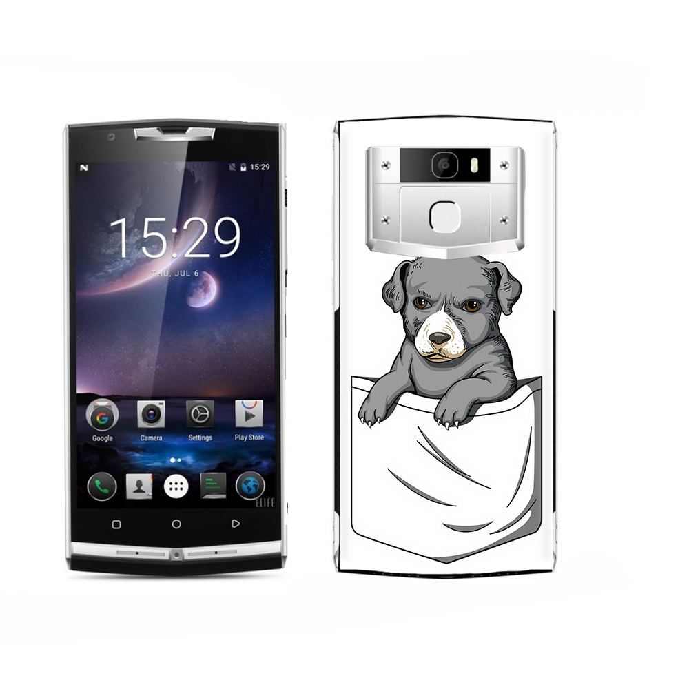 

Чехол MyPads Tocco для Oukitel K15 Plus собачка в кармане, Прозрачный, Tocco
