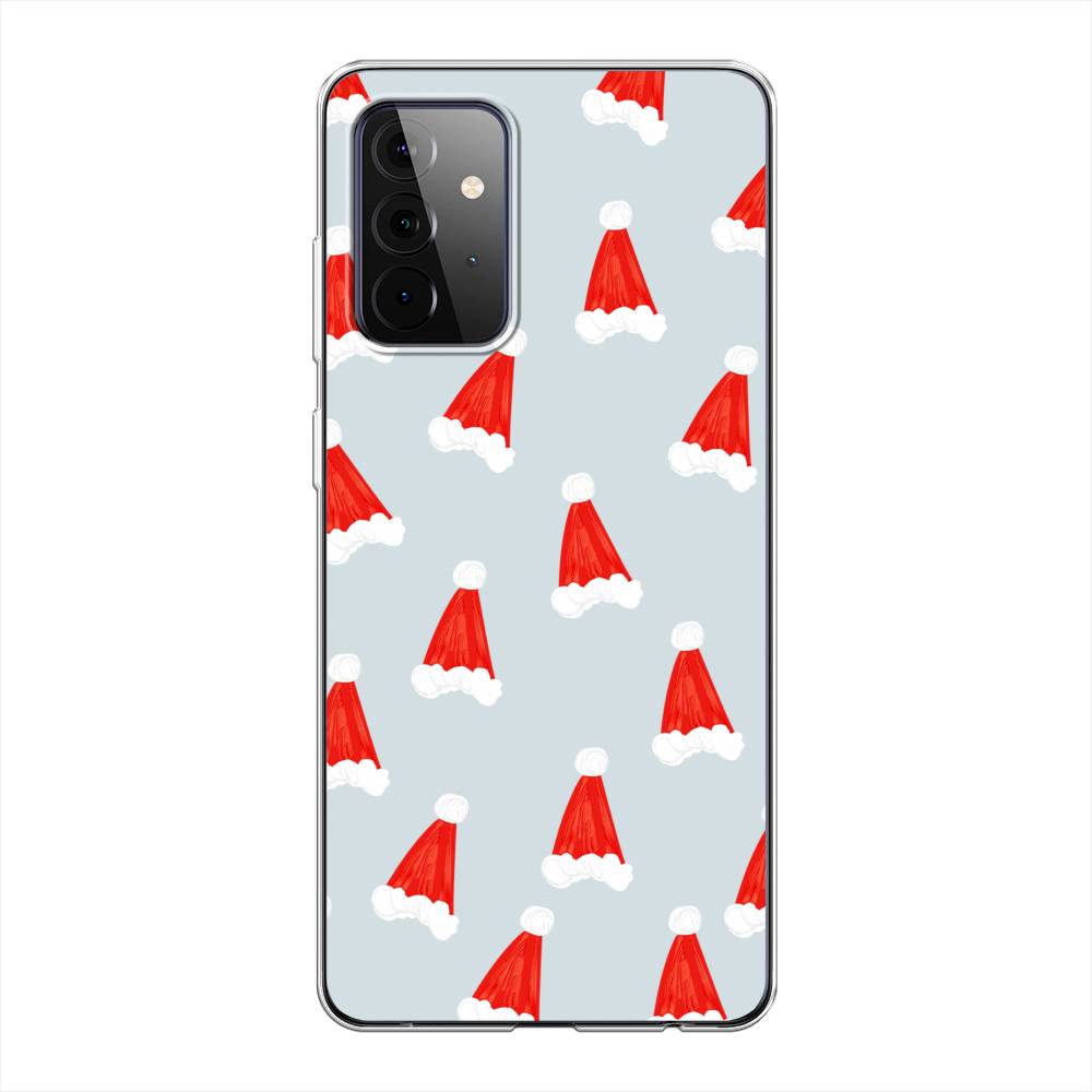 

Чехол на Samsung Galaxy A72 "Новогодние шапочки", Белый;красный;серый, 2101950-5