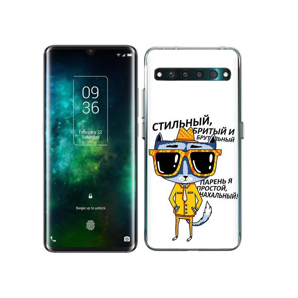 

Чехол MyPads Tocco для TCL 10 Pro стильный кот, Прозрачный, Tocco