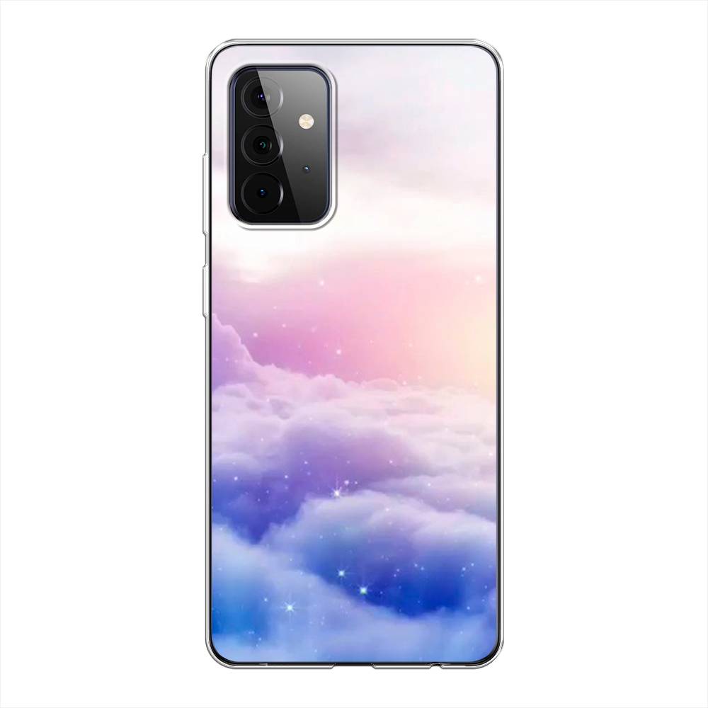 

Чехол на Samsung Galaxy A72 "Небеса", Голубой;белый;розовый, 2101950-2