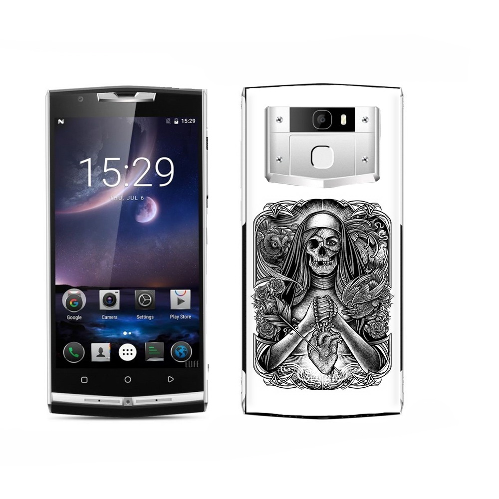 

Чехол MyPads Tocco для Oukitel K15 Plus скелет с сердцем, Прозрачный, Tocco