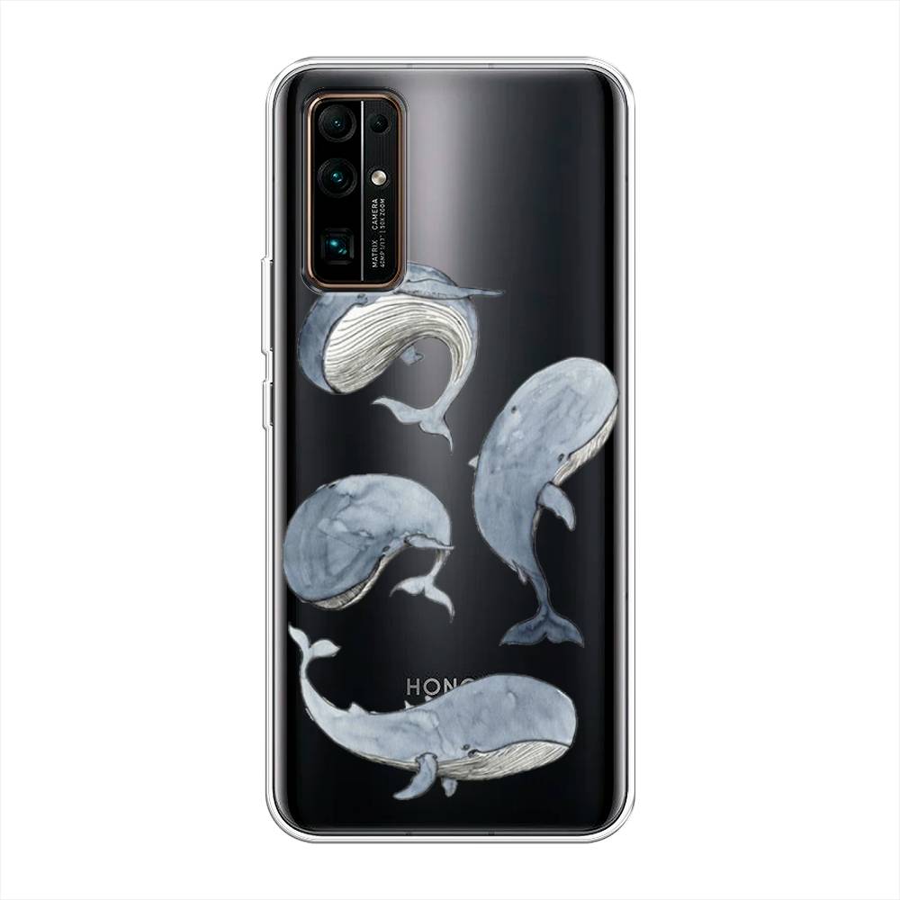 

Чехол Awog на Honor 30 "Киты", Белый;прозрачный;голубой, 612150-1