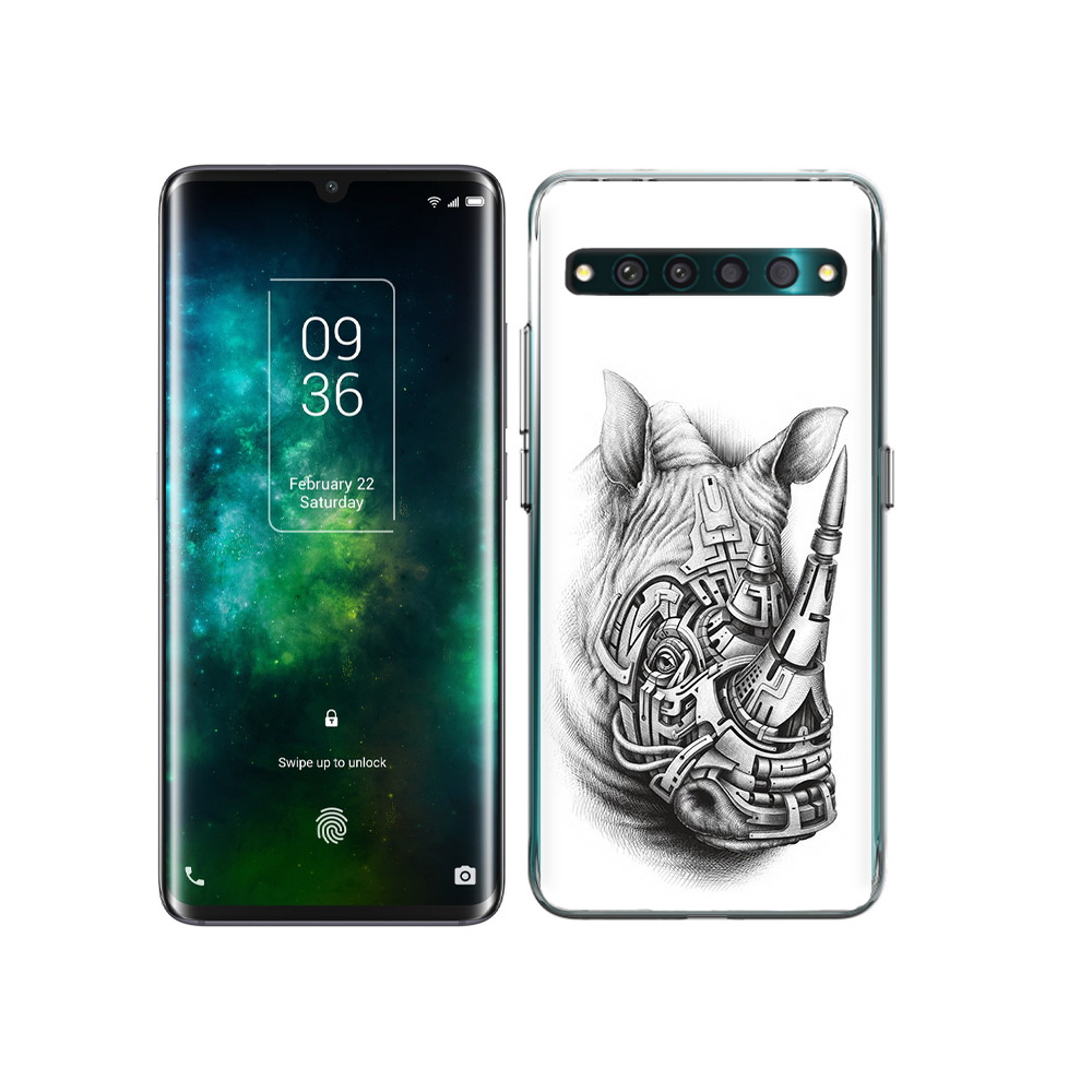 

Чехол MyPads Tocco для TCL 10 Pro стальной носорог, Прозрачный, Tocco