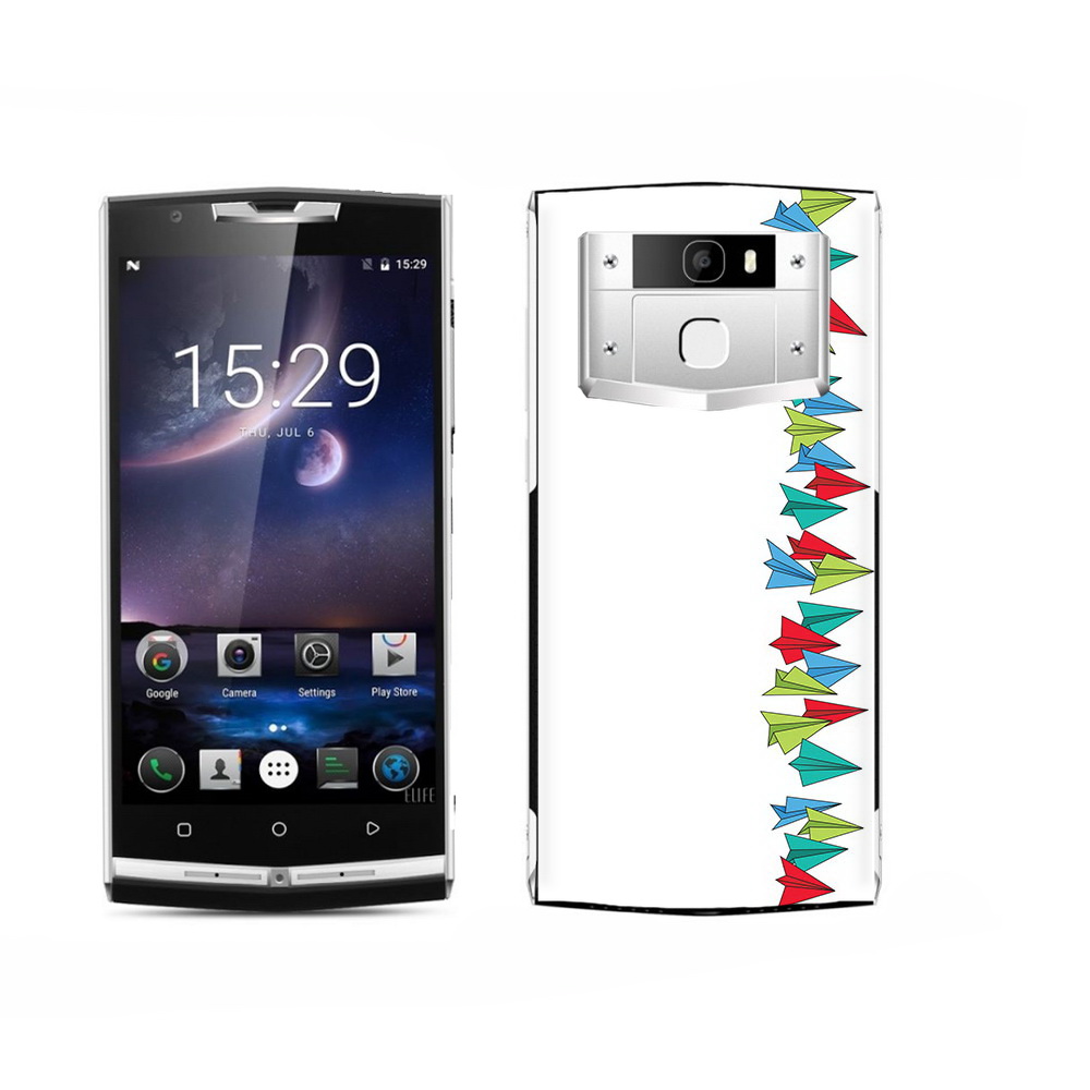 

Чехол MyPads Tocco для Oukitel K15 Plus самолетики из листочков, Прозрачный, Tocco