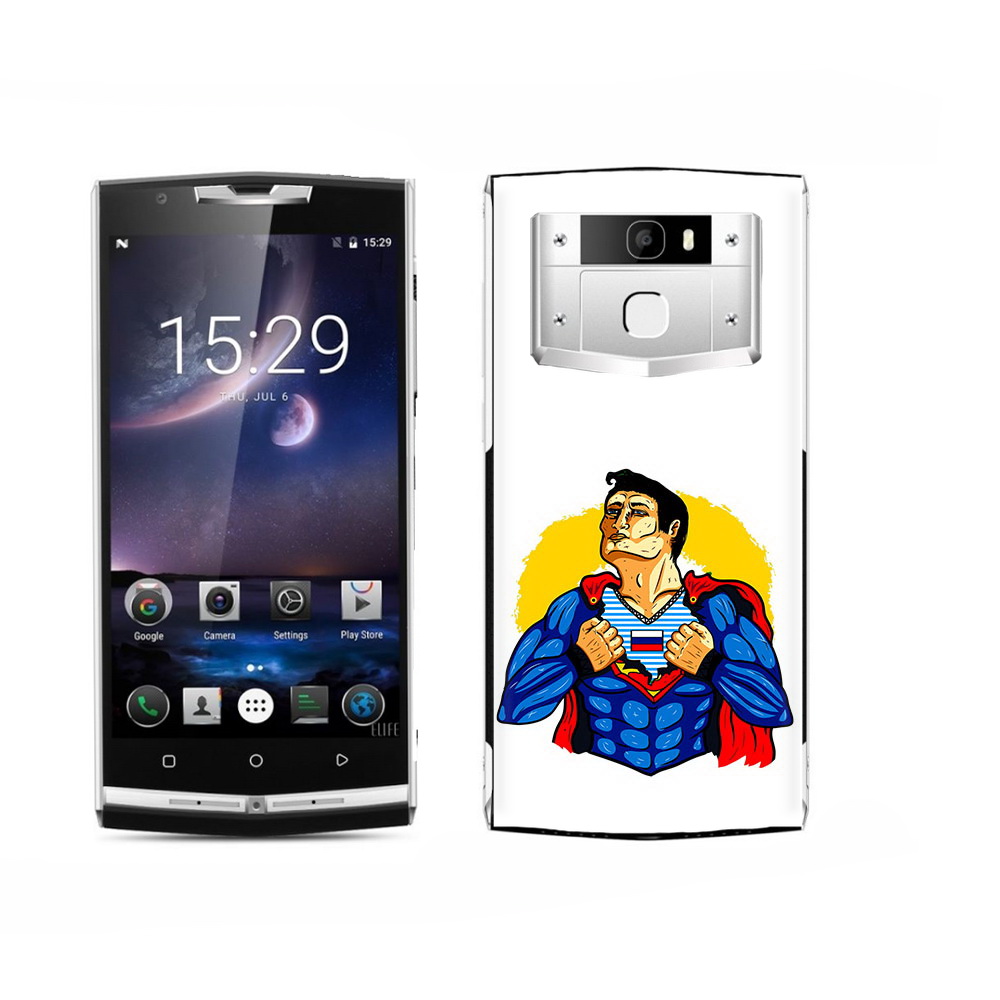

Чехол MyPads Tocco для Oukitel K15 Plus русский супермен, Прозрачный, Tocco