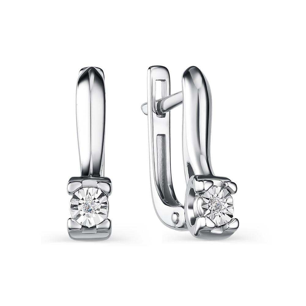 

Серьги из серебра с бриллиантом АЛЬКОР 02-2099_000Б-00, 02-2099_000Б-00