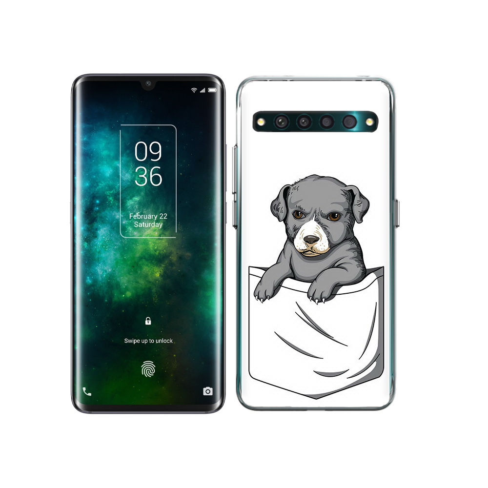 

Чехол MyPads Tocco для TCL 10 Pro собачка в кармане, Прозрачный, Tocco