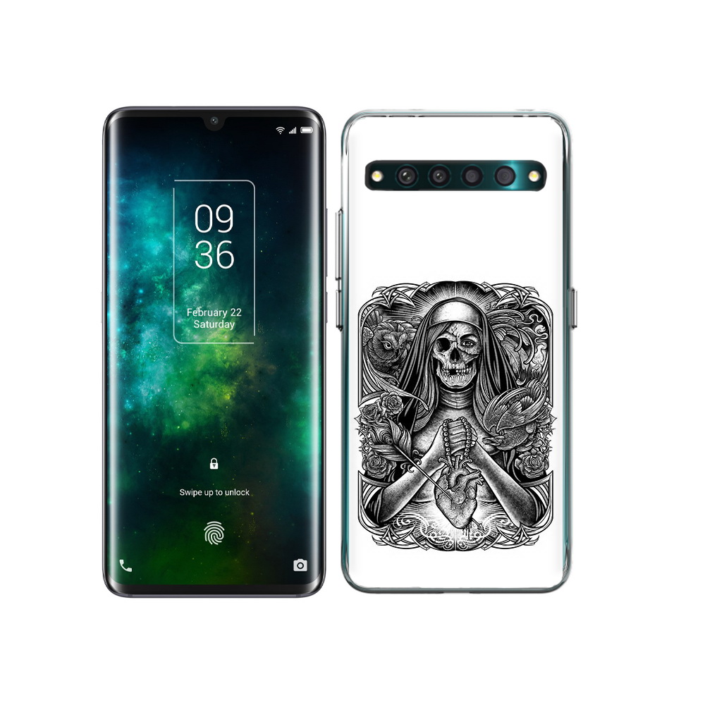 

Чехол MyPads Tocco для TCL 10 Pro скелет с сердцем, Прозрачный, Tocco