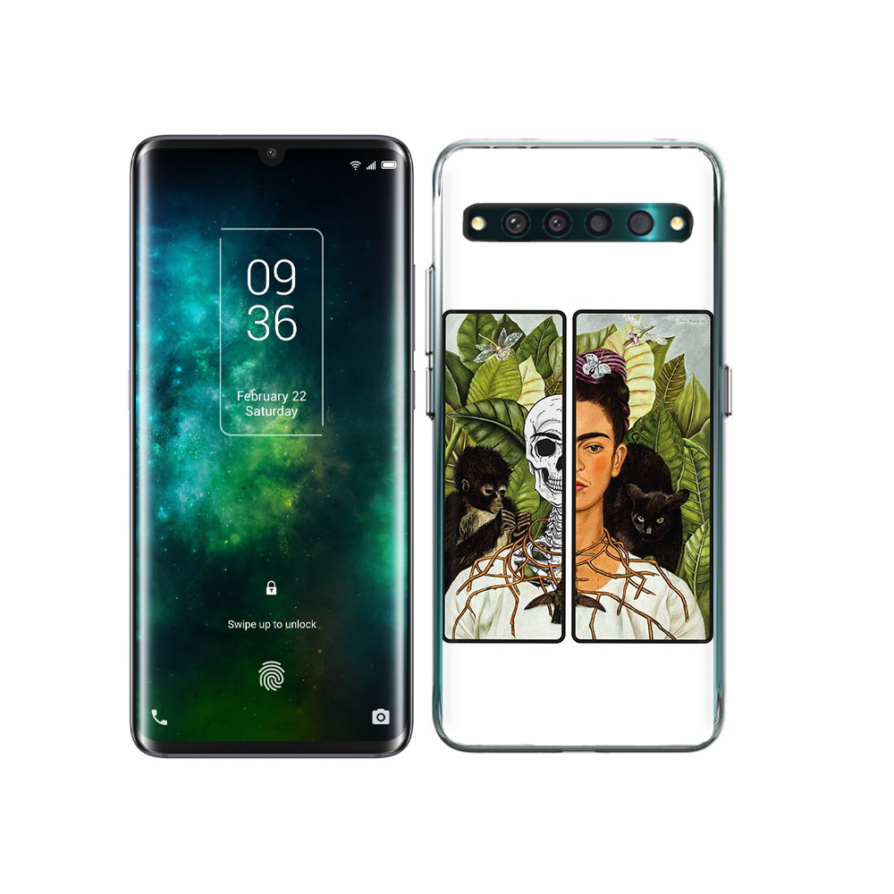 

Чехол MyPads Tocco для TCL 10 Pro сдвоенная картинка девушка скелет, Прозрачный, Tocco