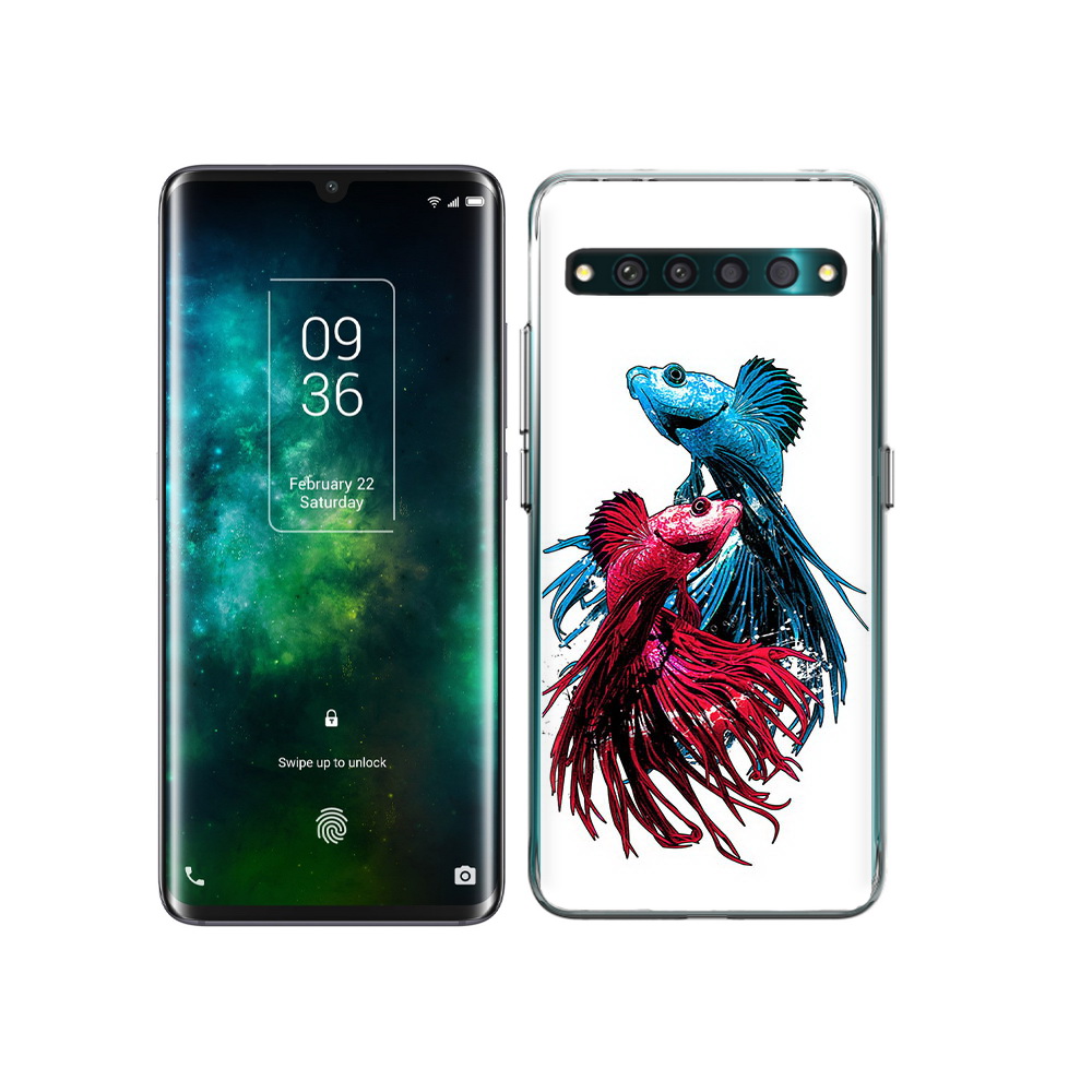 

Чехол MyPads Tocco для TCL 10 Pro рыбы петушки, Прозрачный, Tocco