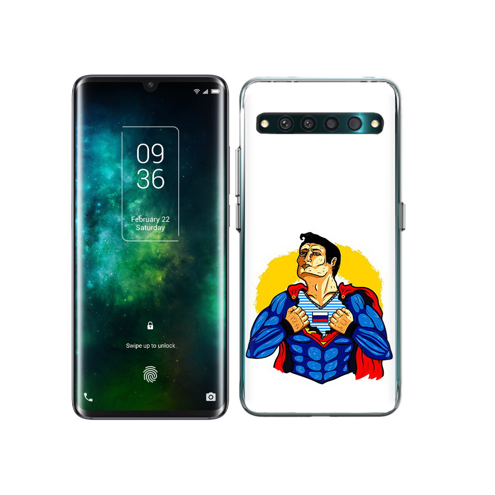 

Чехол MyPads Tocco для TCL 10 Pro русский супермен, Прозрачный, Tocco