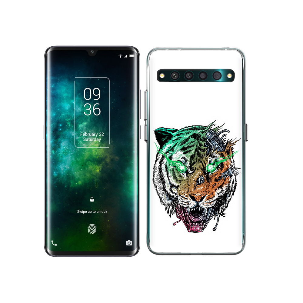 

Чехол MyPads Tocco для TCL 10 Pro робо-тигр, Прозрачный, Tocco