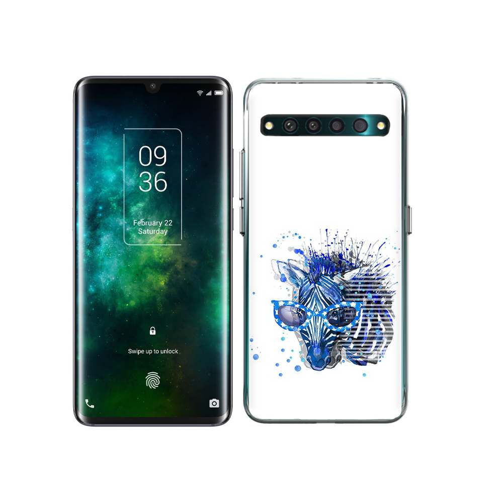 

Чехол MyPads Tocco для TCL 10 Pro расплывчатая зебра, Прозрачный, Tocco